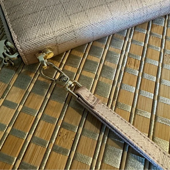 Foxer Women Leather Long Wristlet Wallet Clutch Rose Gold - Picture 8 of 14